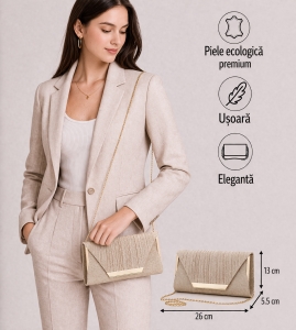 Geanta de ocazie, Lysandra GT2466, Rose gold - Img 2