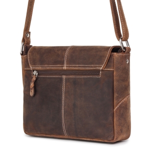 Geanta de umar unisex, Gabriele GT3868, piele naturala, Maro inchis - Img 4