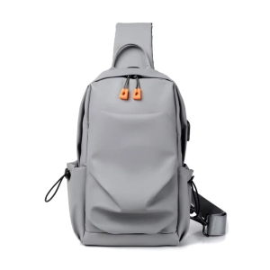 Geanta pentru barbati, Thalion GT3739, port USB, Gri - Img 1