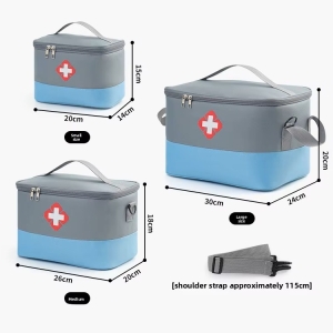 Geanta pentru medicamente si trusa de prim ajutor, Medie, GT4028, Gri / Albastru - Img 4