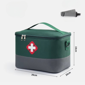 Geanta pentru medicamente si trusa de prim ajutor, Medie, GT4031, Verde / Gri