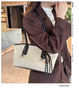 Geanta Tote dama Amoria GT3984, Crem/Negru - Img 3