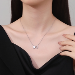 Lantisor argint 925, JW1255, model fundita, placat cu rodiu - Img 2