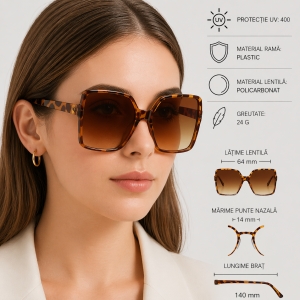 Ochelari de soare pentru femei, SG203, Animal print - Img 2