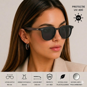 Ochelari de soare unisex, SG034, Negru - Img 2