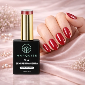 Oja semipermanenta HEMA/TPO FREE, Marquise, Pure Color JY134, 15 ml - Img 2
