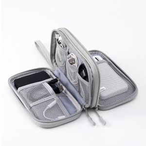 Organizator pentru accesorii electronice cu fermoar, GT4024, Gri - Img 4