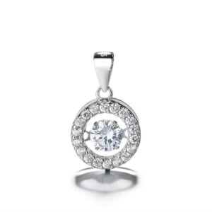 Pandantiv argint 925, JW1287, model elegant, placat cu rodiu - Img 1