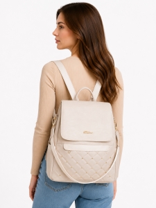 Rucsac de dama, Elanor GT2637, antifurt, Crem - Img 2