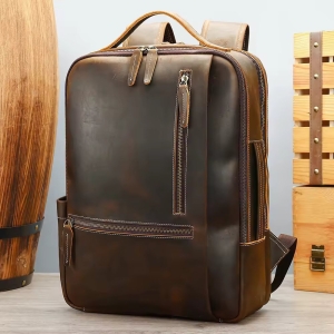 Rucsac pentru barbati, Zadiel GT3317, piele naturala, Maro - Img 5