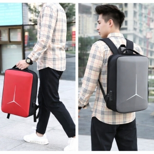 Rucsac unisex, Lorcan GT3749, port USB, Rosu - Img 2