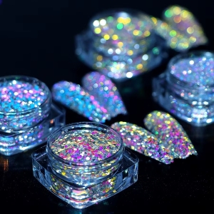 Sclipici unghii reflective Marquise, GLITTER01, Multicolor - Img 3