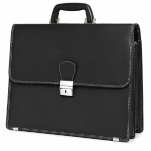 Servieta pentru barbati, Armando GT3874, piele naturala, Neagra
