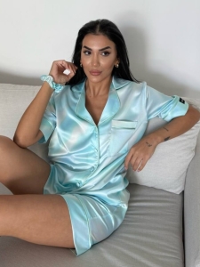 Set pijama dama din doua piese, cu nasturi – 2500126, Ocean Breeze - Img 4