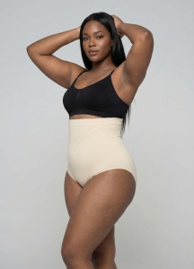 Slip Modelator Premium cu Talie Inalta pentru Abdomen si Talie, 53601, bej - Img 4