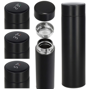 Termos Inteligent din Inox, cu Afișaj LED, 500 ml, TRM02, Alb - Img 12