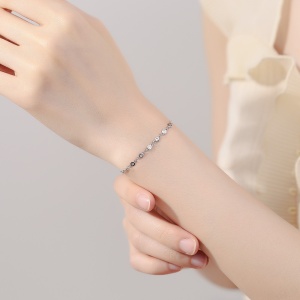 Bratara argint 925, JW649, model elegant, placata cu rodiu - Img 2