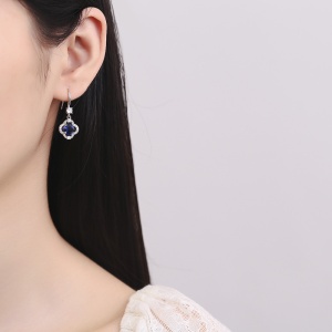 Cercei argint 925, JW836, model elegant, placati cu rodiu - Img 2