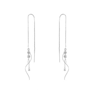 Cercei lungi argint 925, JW968, model elegant, placati cu rodiu