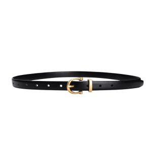 Curea dama C-210, piele naturala, Neagra