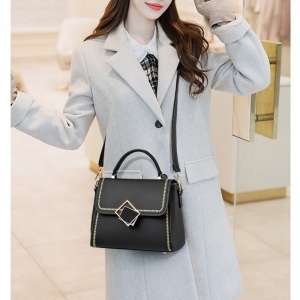Geanta dama Asha GT2023, model negru/alb - Img 3