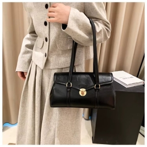 Geanta dama vintage Solena GT4005, Neagra - Img 2