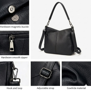 Geanta de dama, Anabelle GT3837, piele naturala, Negru - Img 3