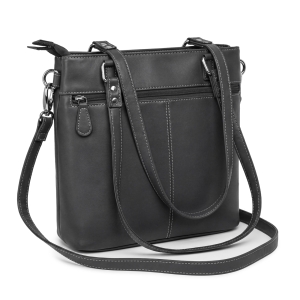 Geanta de dama, Anne GT3850, piele naturala, Negru - Img 4