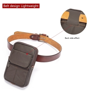 Geanta de umar pentru barbati, Loxar GT3813, piele naturala, Maro inchis - Img 5
