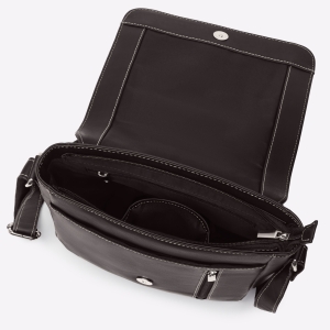 Geanta de umar unisex, Gabrielle, GT3873, piele naturala, Maro inchis - Img 3