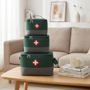 Geanta pentru medicamente si trusa de prim ajutor, Medie, GT4031, Verde / Gri - Img 2