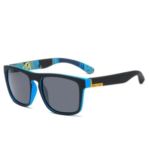 Ochelari de soare unisex, SG020, Negru/Albastru