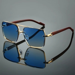 Ochelari de soare unisex, SG194, Albastru inchis - Img 2