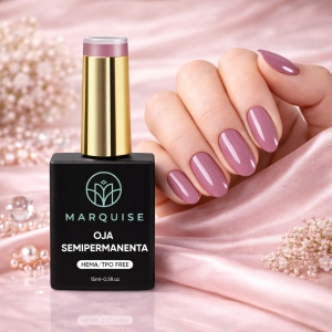 Oja semipermanenta HEMA/TPO FREE, Marquise, Pure Color JY124, 15 ml - Img 2
