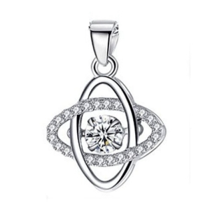 Pandantiv argint 925, JW1288, model elegant, placat cu rodiu - Img 1