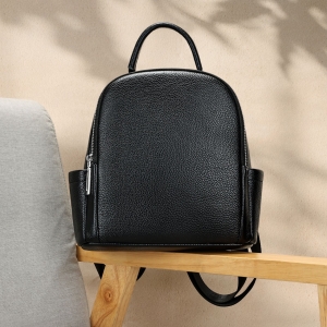 Rucsac dama, Marinela GT3847, piele naturala, Negru - Img 3