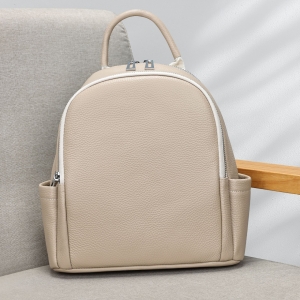 Rucsac dama, Marinela GT3848, piele naturala, Crem - Img 4