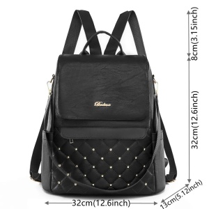 Rucsac de dama, Elanor GT2637, antifurt, Crem - Img 4