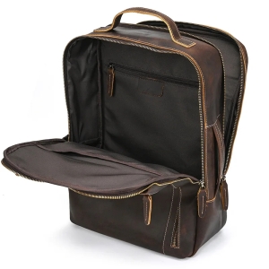Rucsac pentru barbati, Elsiel GT3318, piele naturala, Maro - Img 2