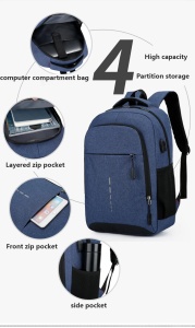 Rucsac pentru barbati, Rafael GT2144, Gri - Img 4