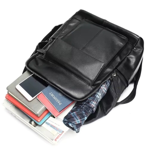 Rucsac pentru barbati, Valerian GT3324, piele naturala, Negru - Img 4