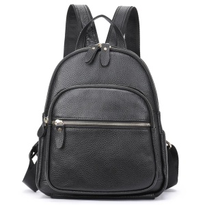 Rucsac pentru dama, Abana GT2005, piele naturala, Negru