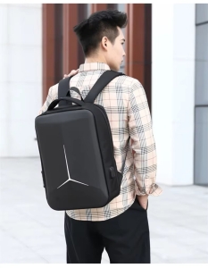 Rucsac unisex, Lorcan GT3748, port USB, Negru - Img 2