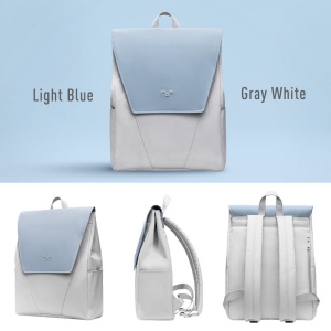Rucsac unisex, Vivian GT2358, Gri/Albastru - Img 4