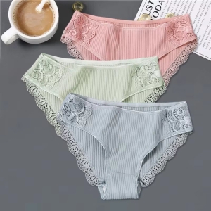 Set 3 perechi de chiloti pentru dama, CH047, Multicolor - Img 1