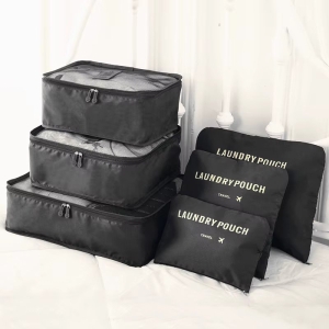 Set 6 Organizatoare pentru Bagaj si Calatorie, AC055, Negru