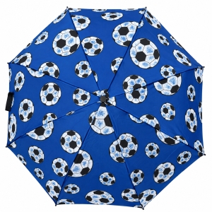 Umbrela pliabila pentru ploaie, 8 spite, diametru 97 cm, UMB061, cu imprimeu mingi de fotbal - Img 2