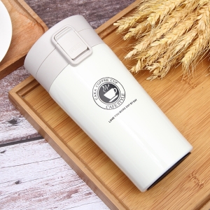 Cana Termos Premium din Inox cu Capac Flip 550 ml, TRM018, Alb - Img 4