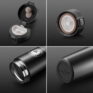 Cana Termos Premium din Inox cu Capac Flip 550 ml, TRM019, Coffee - Img 4