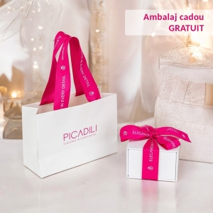 Cercei argint 925, JW1616, model floare, placati cu rodiu - Img 4